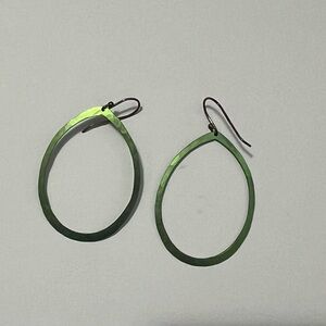 Holly Yashi Elegant Green Hoop Earrings